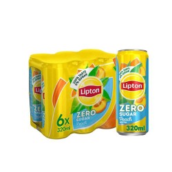 كانز شاي زيرو خوخ 320 مل * 6 حبة