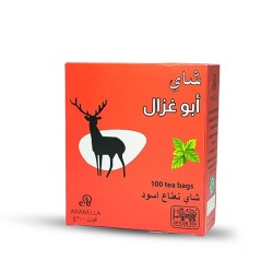 ابو غزال شاي نعناع اسود 200 جم 100 كيس