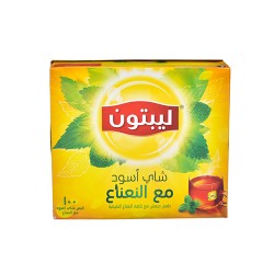 ليبتون شاي اكياس اسود بالنعناع 2 جم * 100 كيس